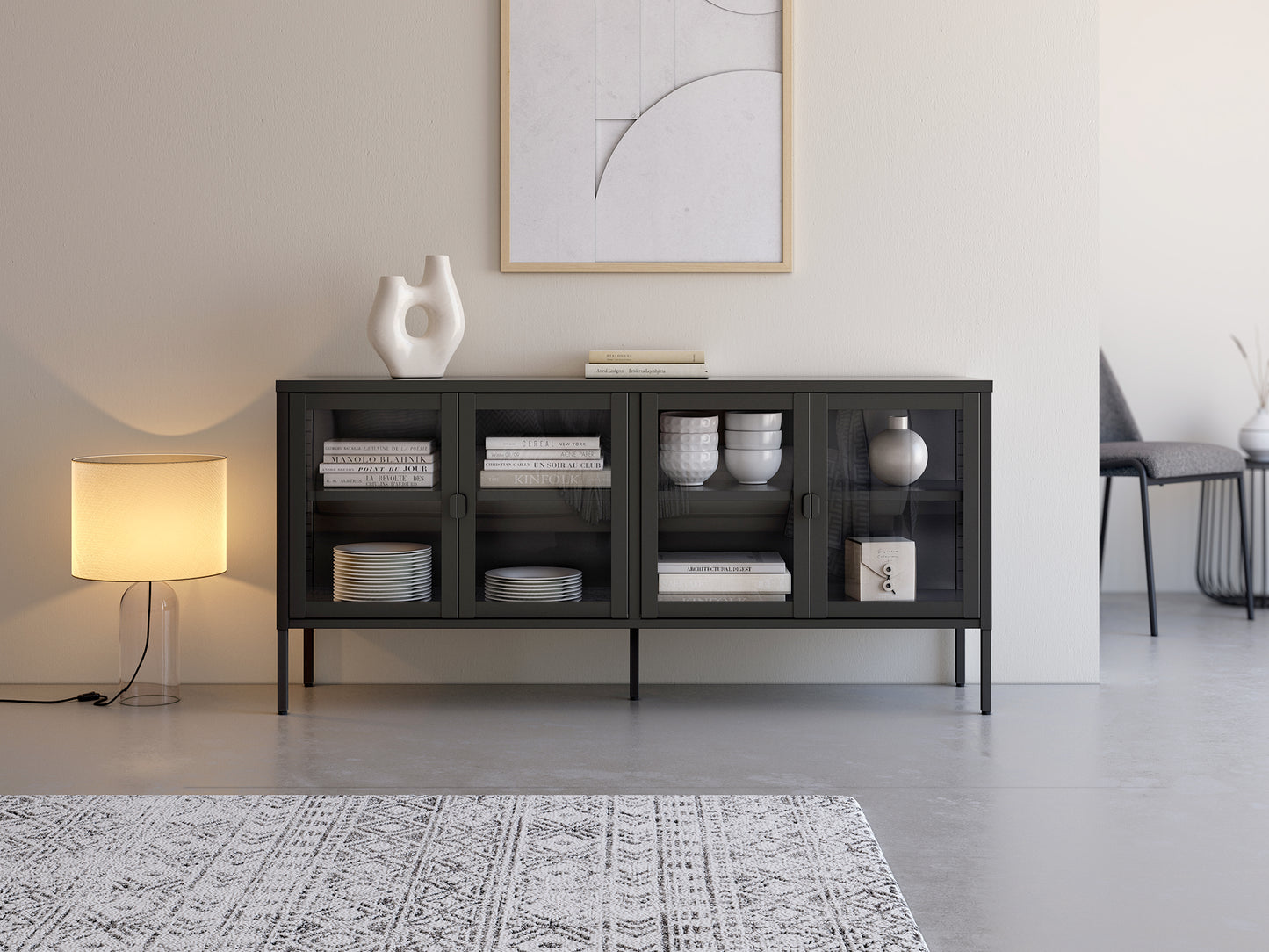 Aparador con Puertas de Cristal TORROX