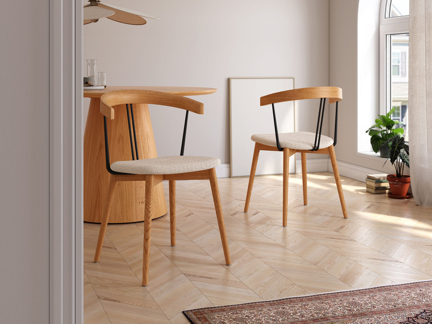 Juego de 2 Sillas de Madera OHANES