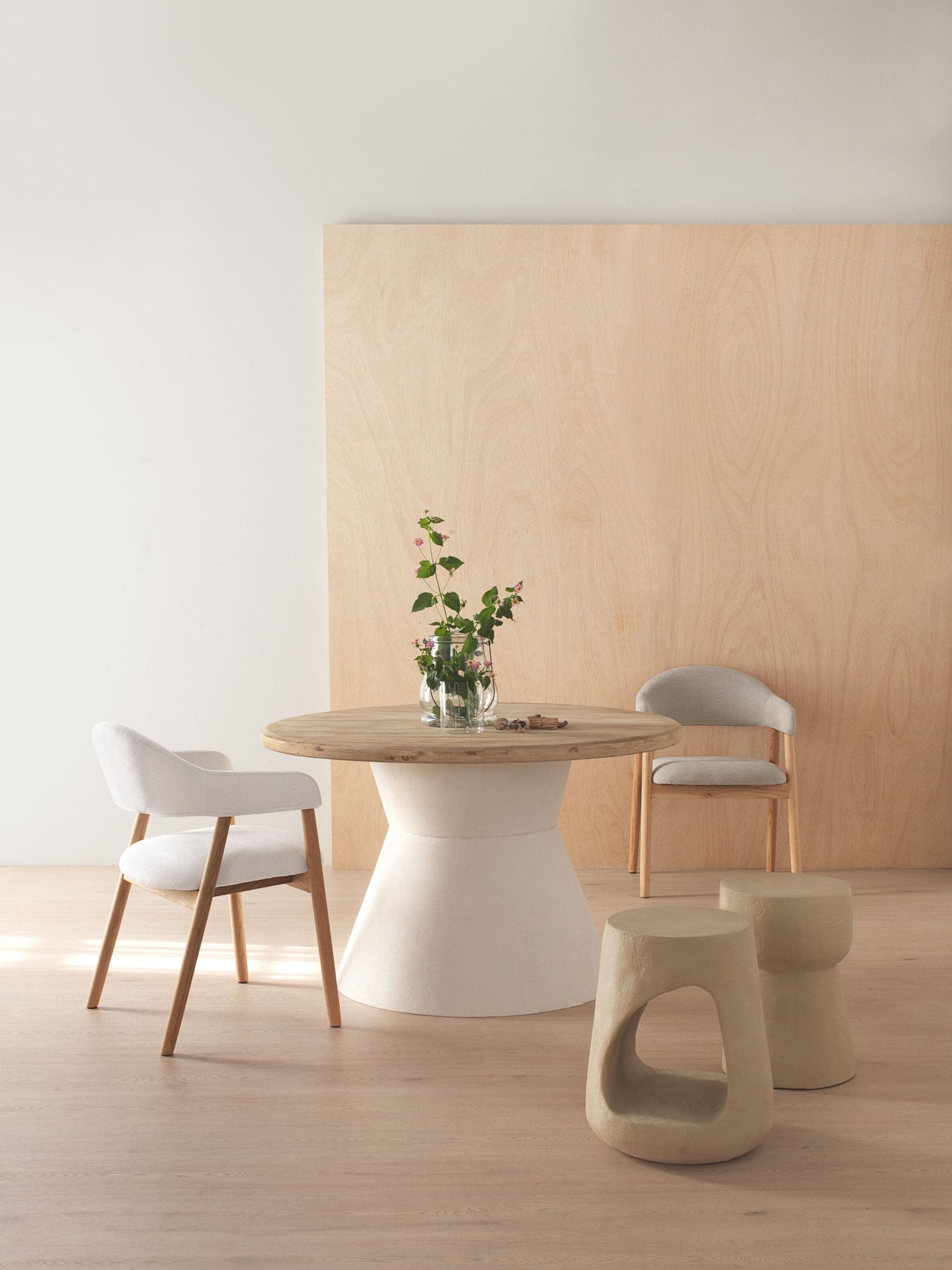 Juego de 4 Sillones de Madera BAYAS