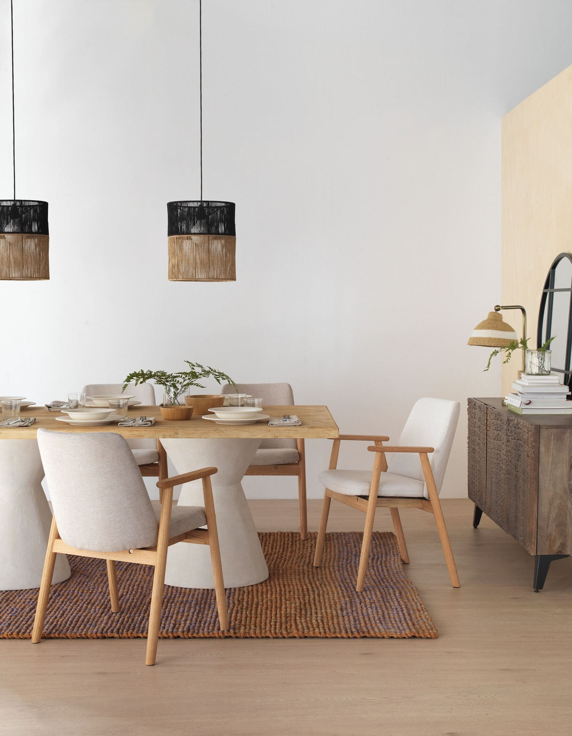 Juego de 4 Sillones de Madera MALABAJADA