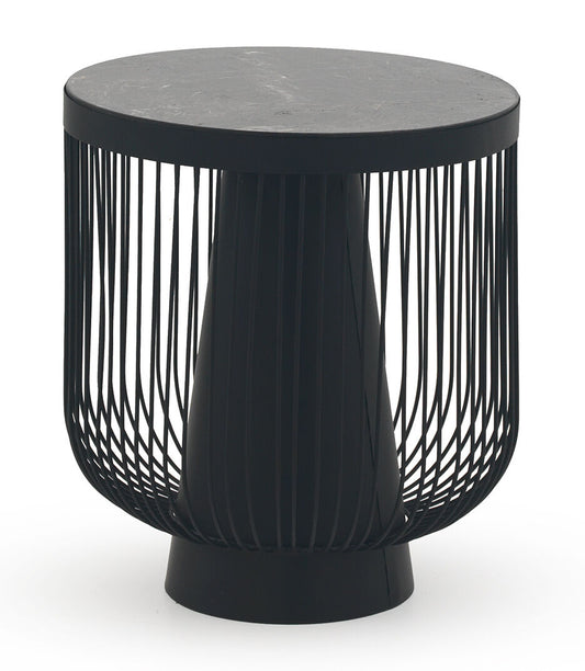 Mesa Auxiliar De Metal Tapa Marmol PLANCHA