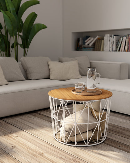 Mesa auxiliar redonda Tapa de Madera VIÑÁN