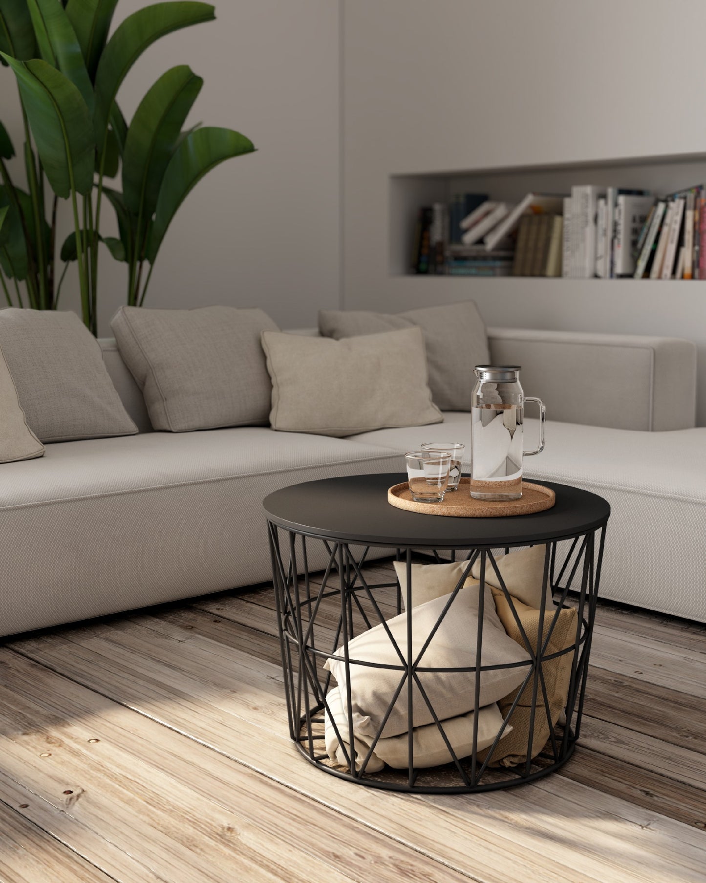 Mesa auxiliar redonda Tapa de Madera VIÑÁN