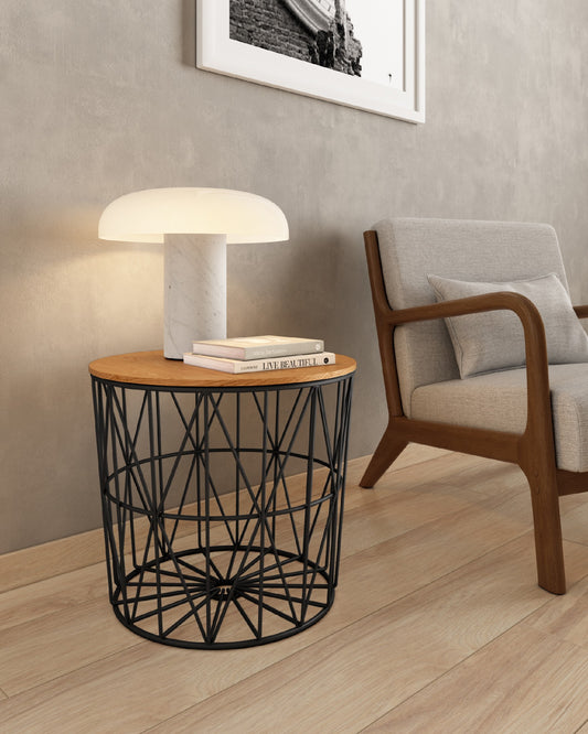 Mesa auxiliar redonda Tapa de Madera VIÑÁN