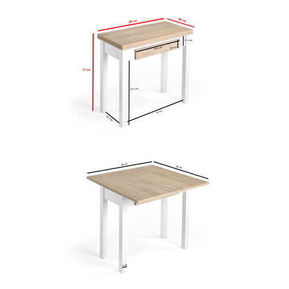 Mesa libro de cocina extensible TREVINCA