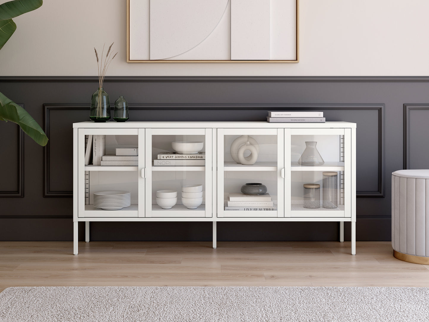 Aparador con Puertas de Cristal TORROX