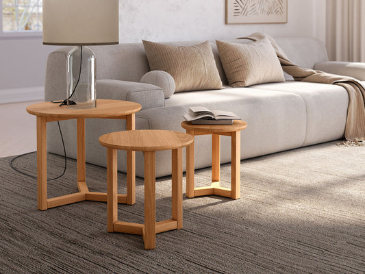 Juego De Mesas Auxiliares De Madera TOL