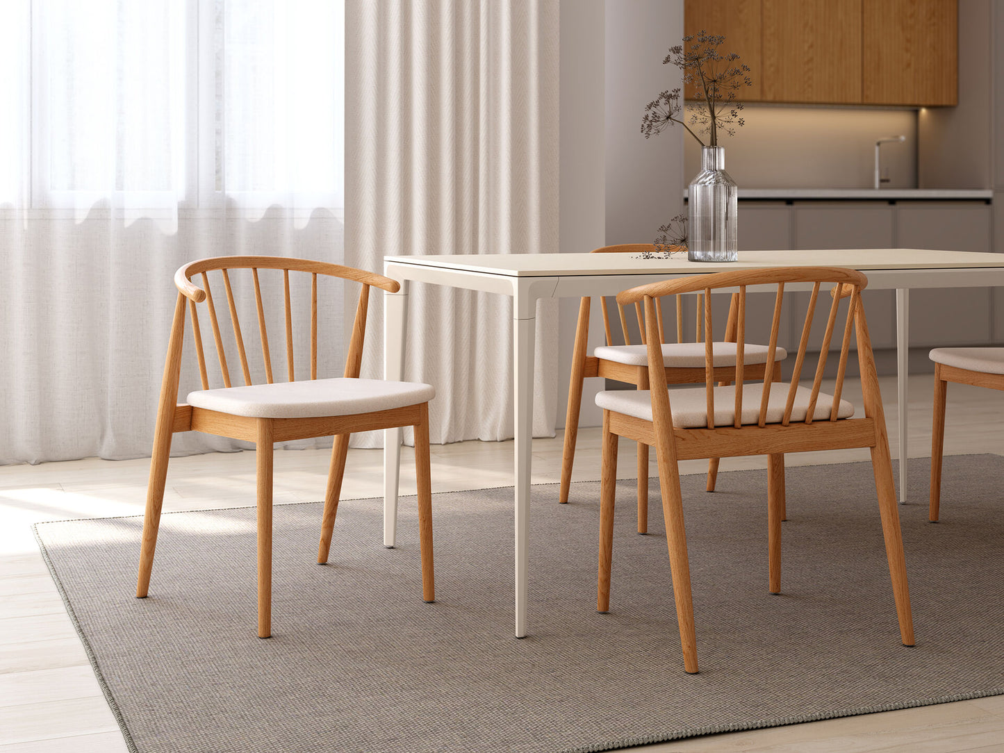 Juego de 2 Sillas de Madera YÁTOR