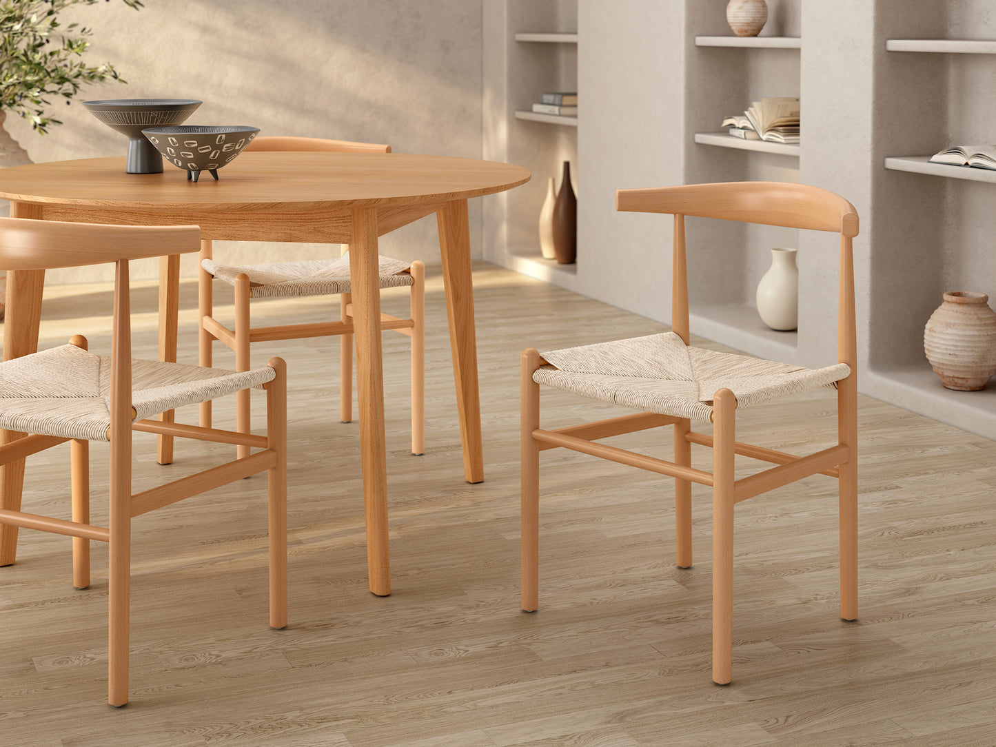 Juego de 2 Sillas de Madera ALMANZORA