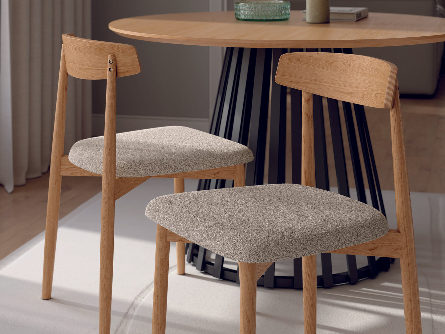 Juego de 2 sillas de Madera MOLVÍZAR