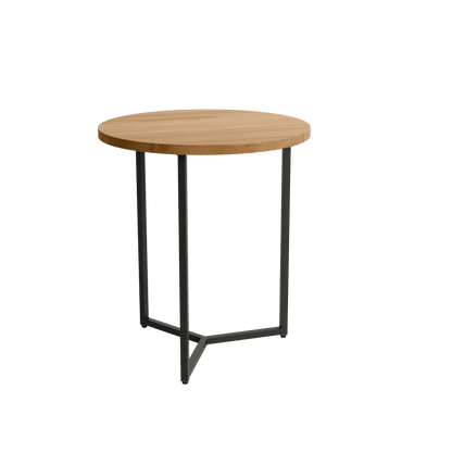 Mesa Auxiliar Redonda Tapa de Madera MEIRO