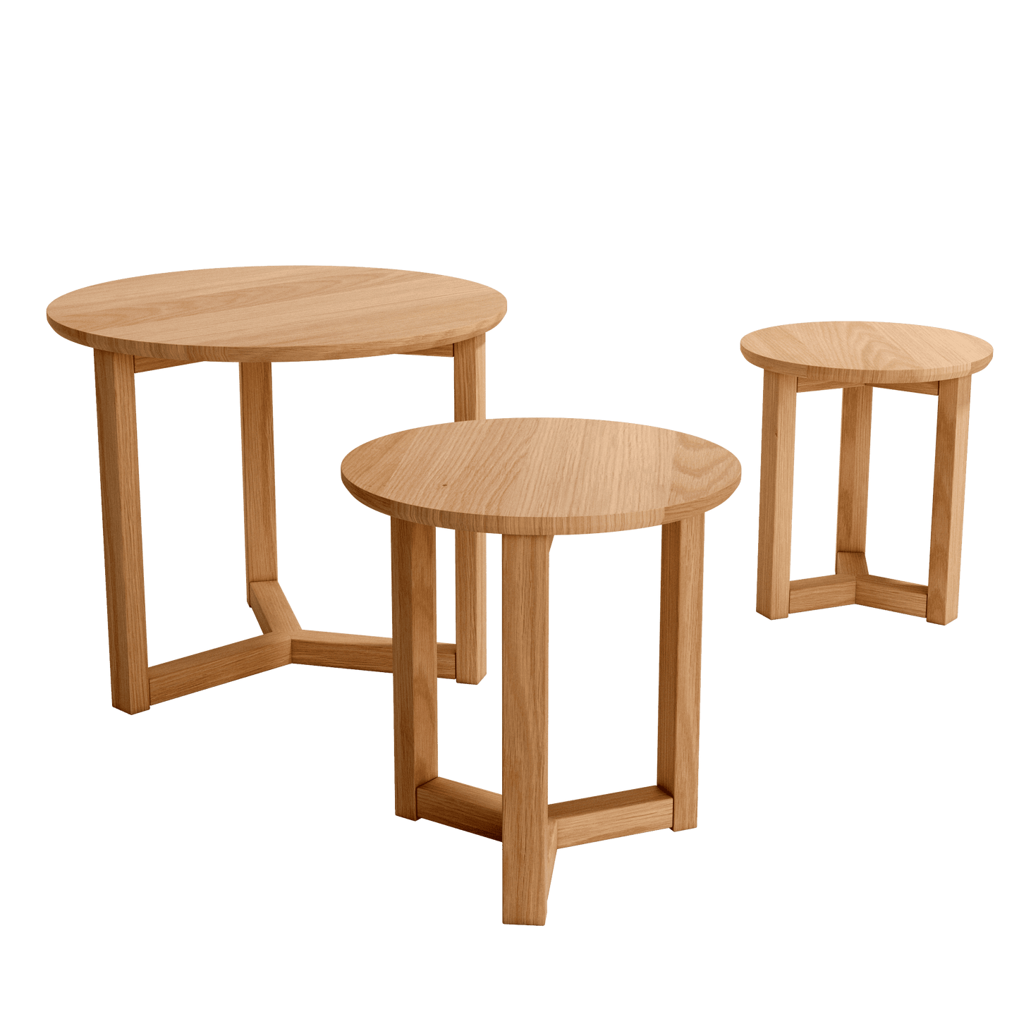 Juego De Mesas Auxiliares De Madera TOL