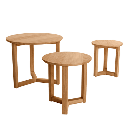 Juego De Mesas Auxiliares De Madera TOL