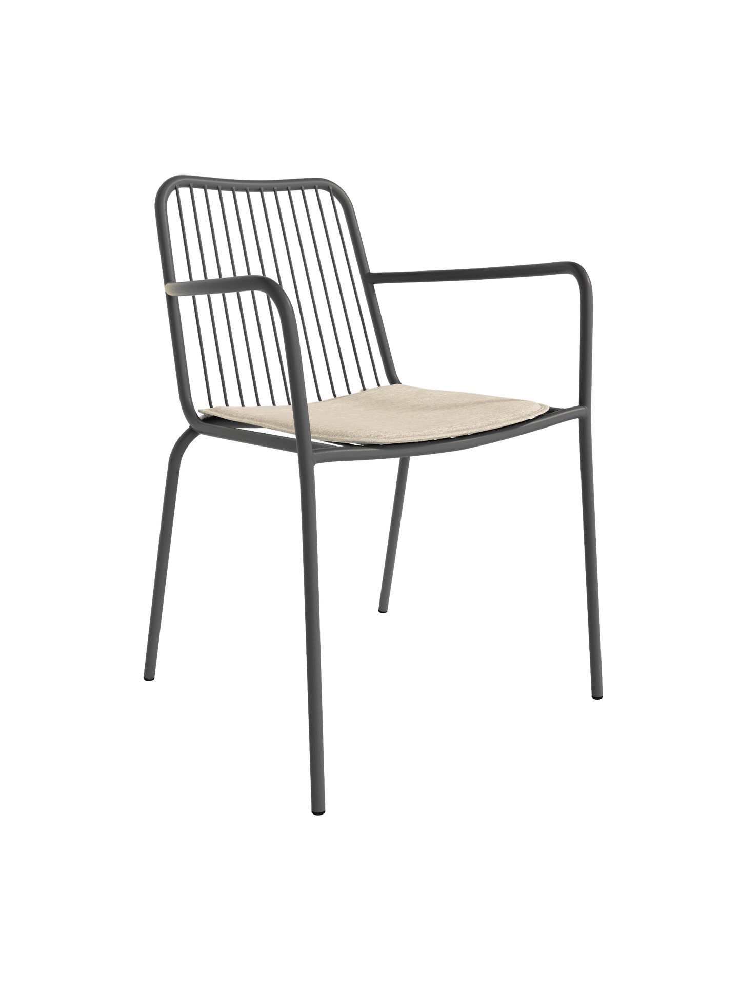 Juego de 4 Sillas Metálicas con Brazo NAVIA