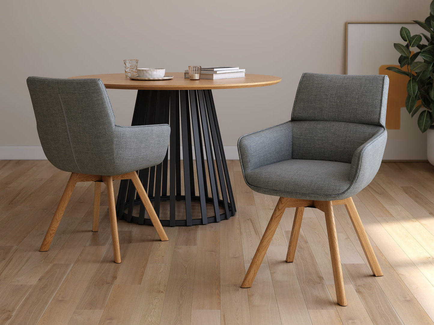 Juego de 2 Sillas Giratorias TORRENTE