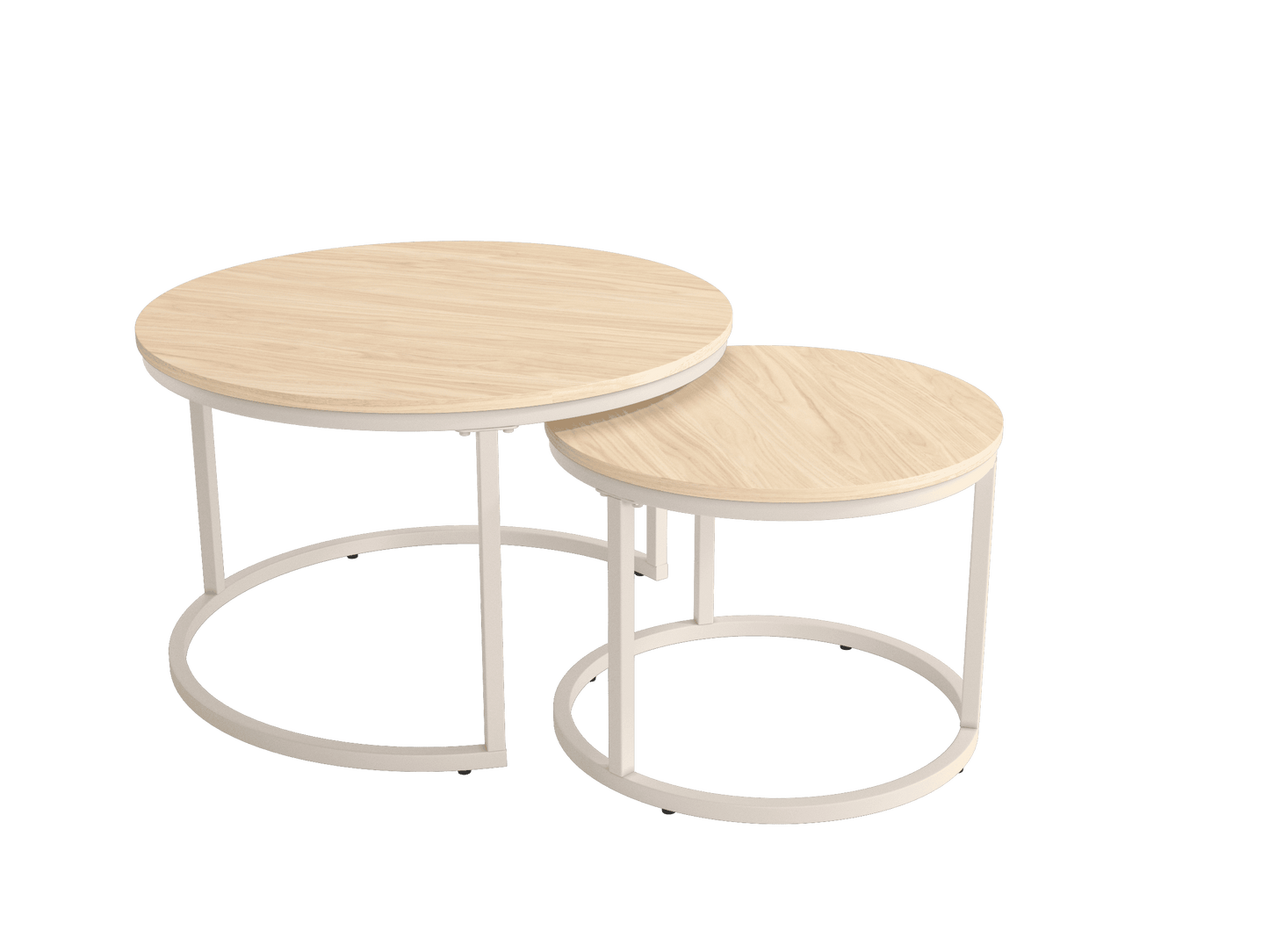 Juego de 2 Mesas de Centro Redondas BUREJO