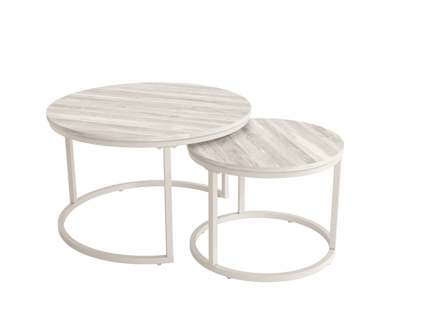 Juego de 2 Mesas de Centro Redondas BUREJO