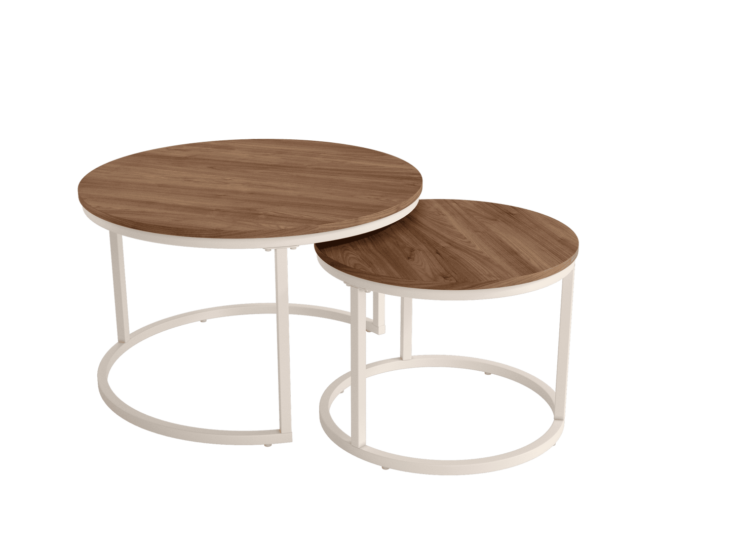 Juego de 2 Mesas de Centro Redondas BUREJO