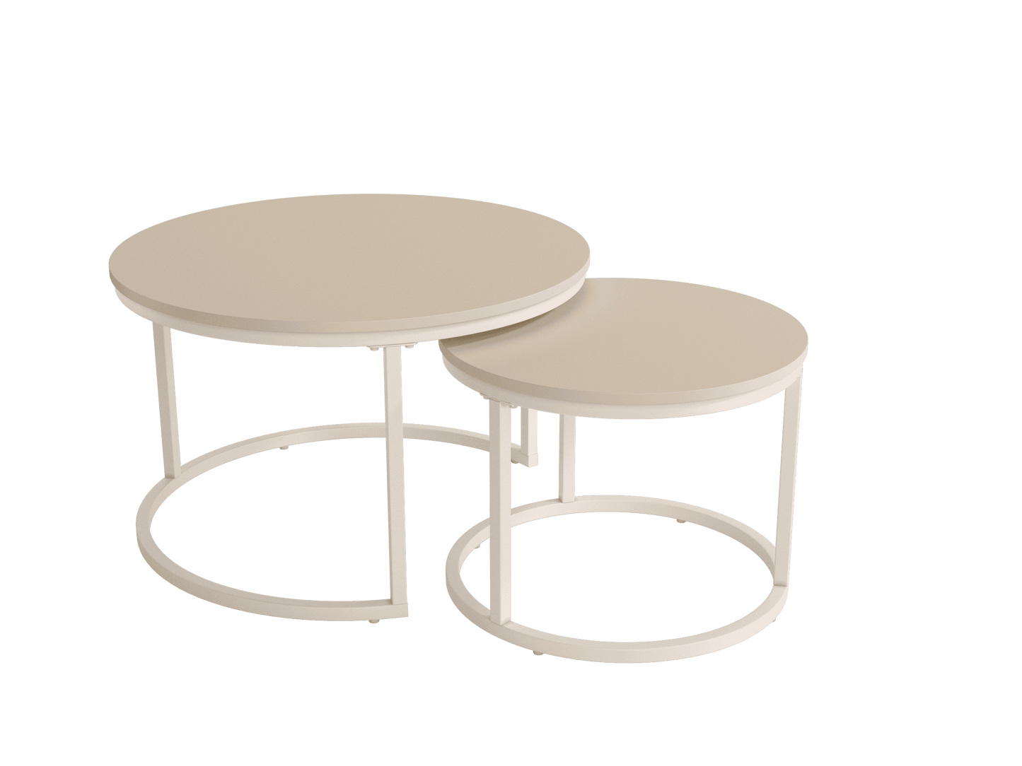 Juego de 2 Mesas de Centro Redondas BUREJO