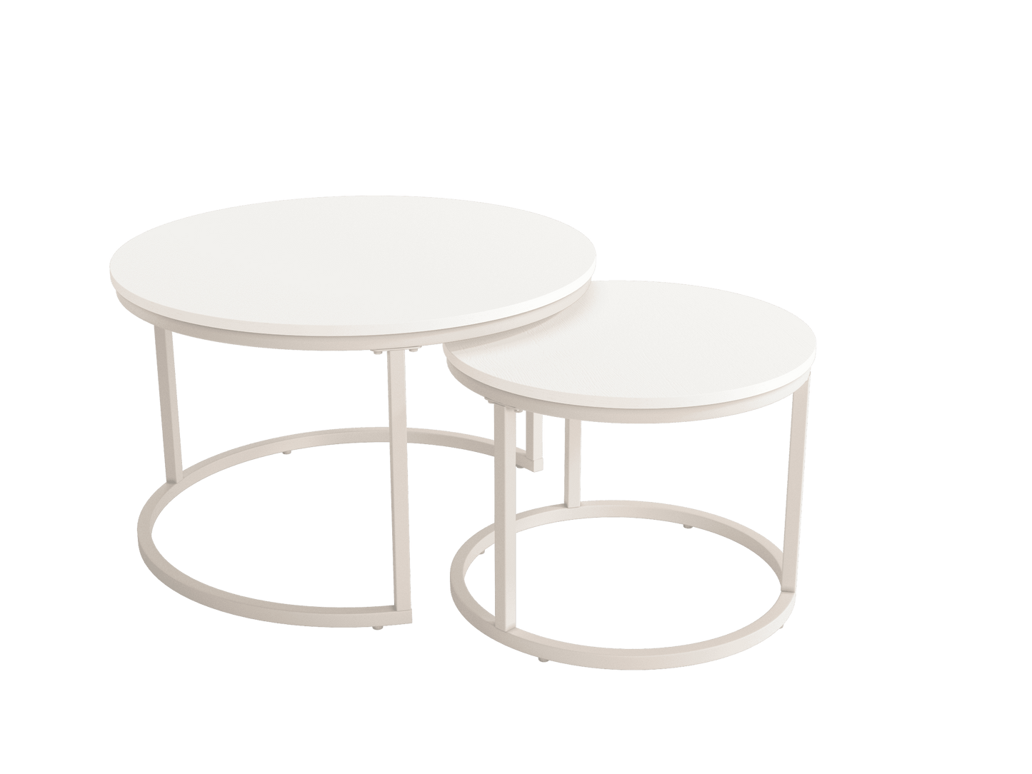 Juego de 2 Mesas de Centro Redondas BUREJO