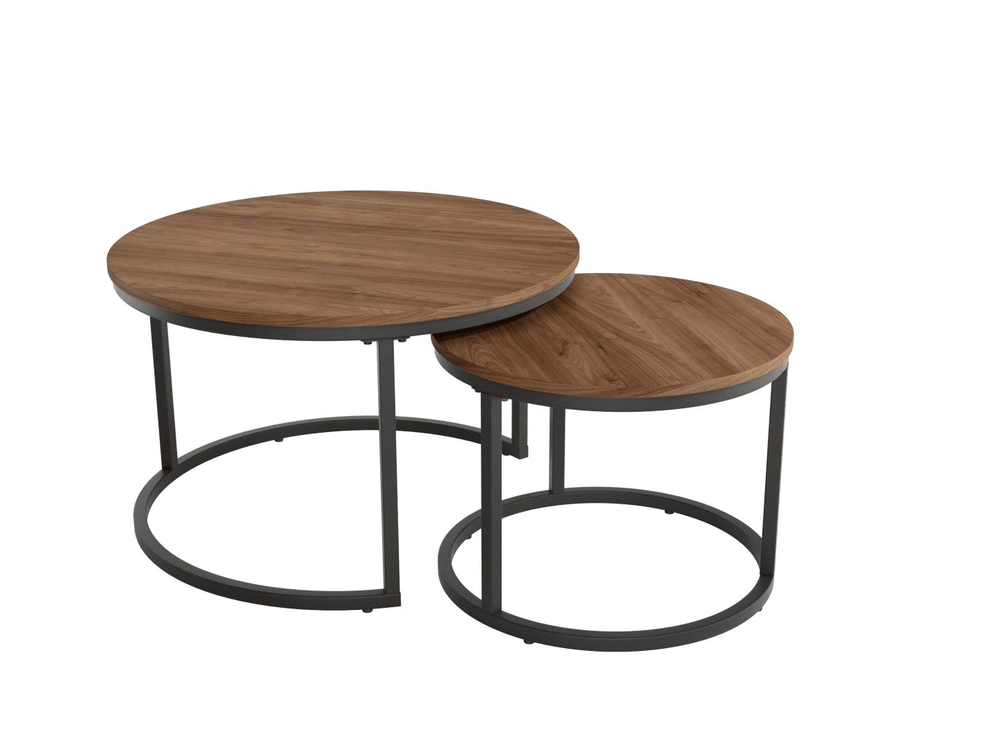 Juego de 2 Mesas de Centro Redondas BUREJO