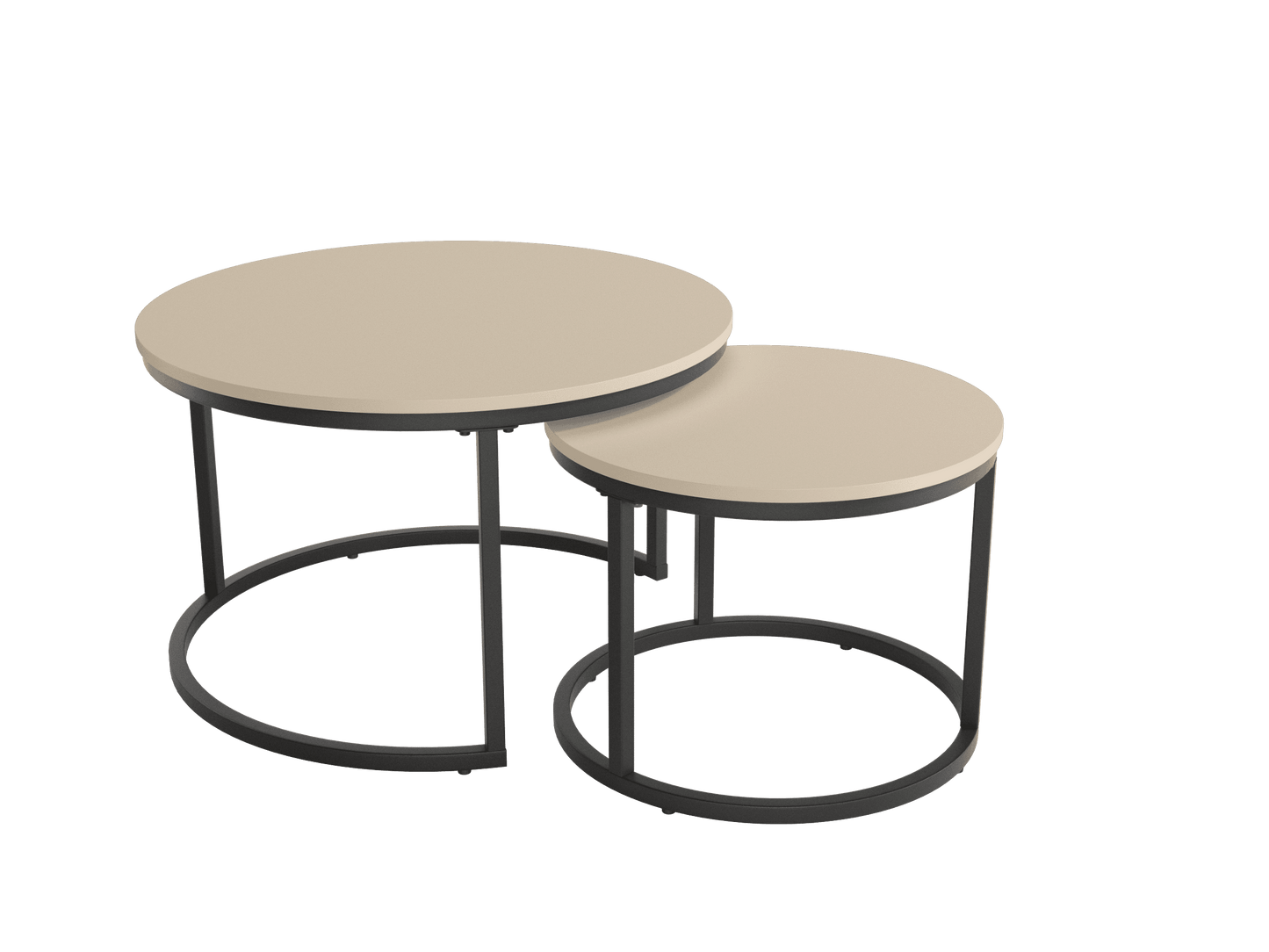 Juego de 2 Mesas de Centro Redondas BUREJO