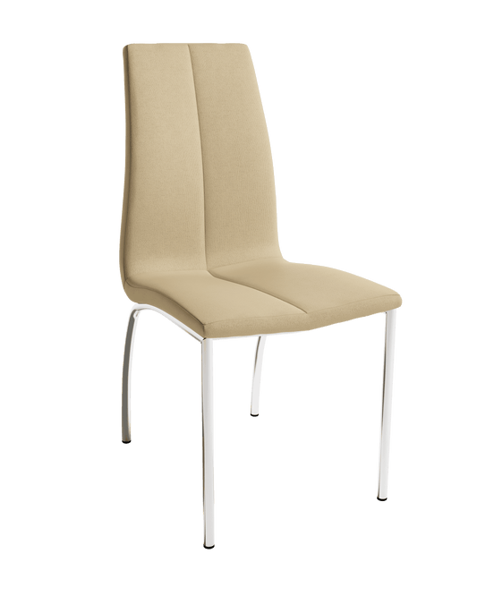 Juego de 4 Sillas de patas cromadas TORINA