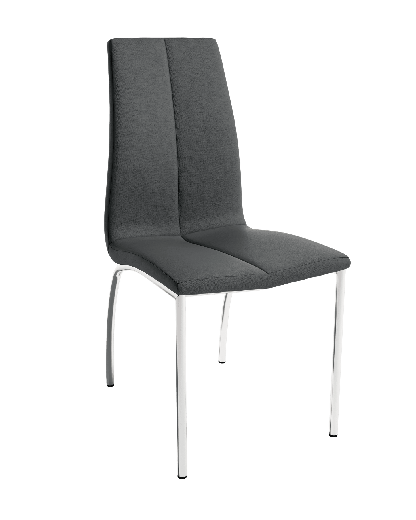 Juego de 4 Sillas de patas cromadas TORINA