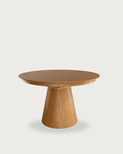 Mesa de Comedor Redonda Extensible de Madera CUEZA