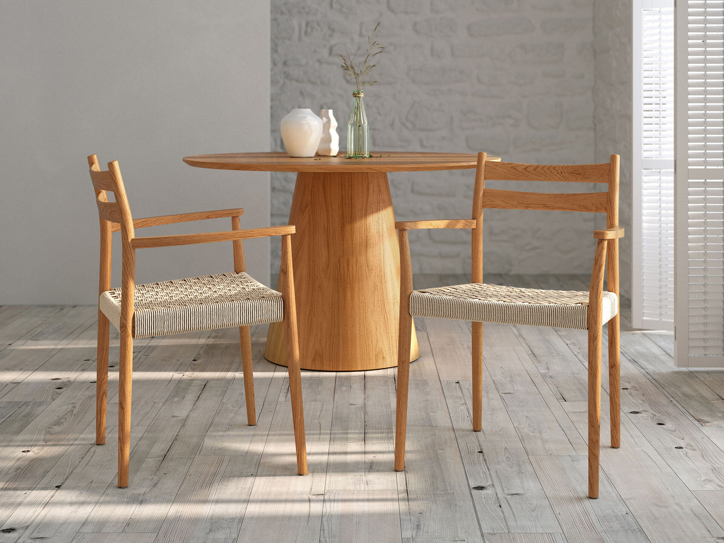 Juego de 2 Sillas de Madera RAMIL