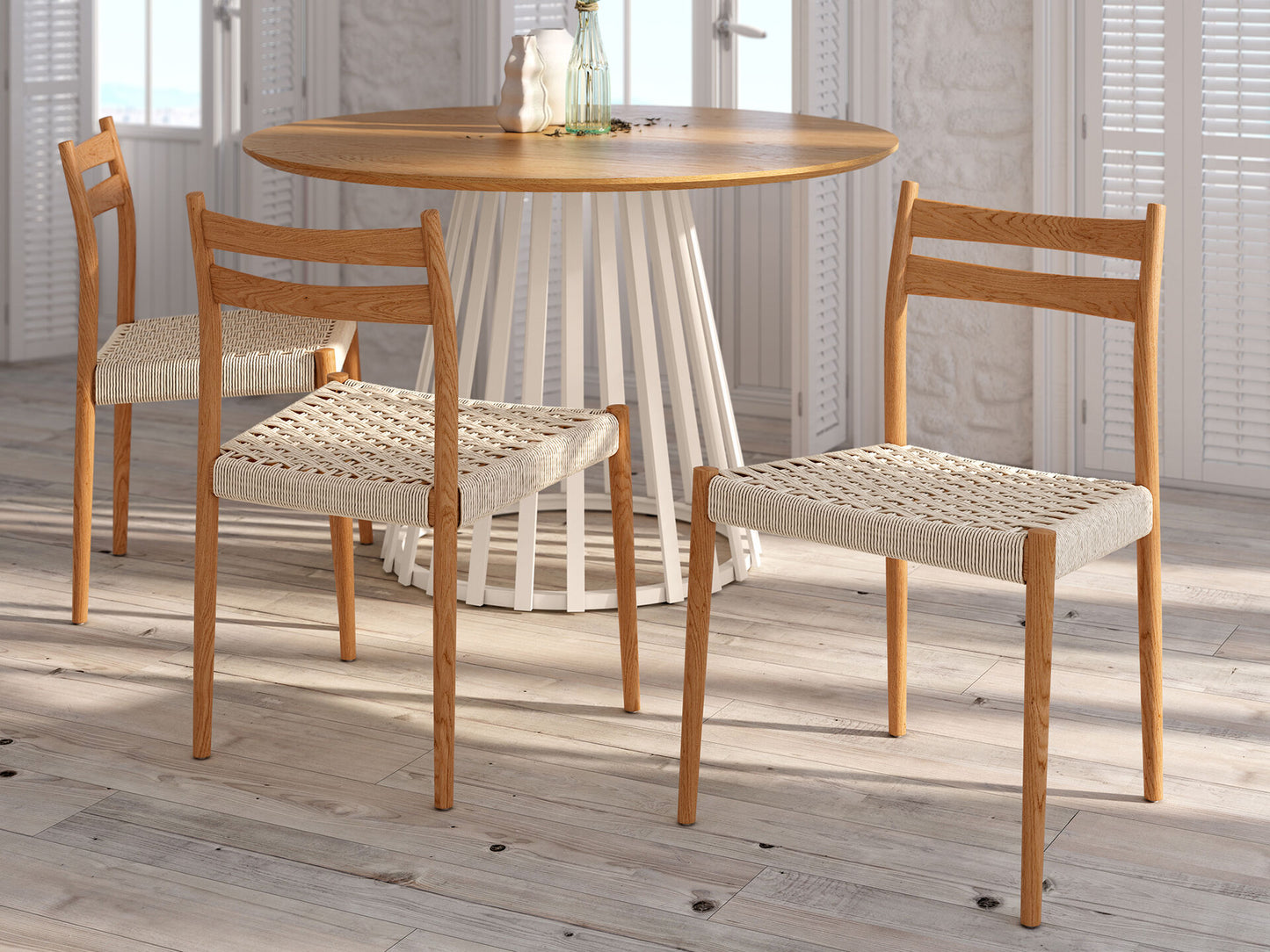 Juego de 2 Sillas de Madera BACARES