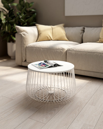 Mesa auxiliar redonda Tapa de Madera BURÓN