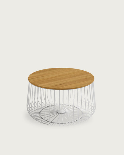 Mesa auxiliar redonda Tapa de Madera BURÓN