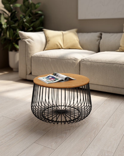 Mesa auxiliar redonda Tapa de Madera BURÓN